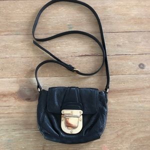 Michael Kors Black Leather Crossbody Bag